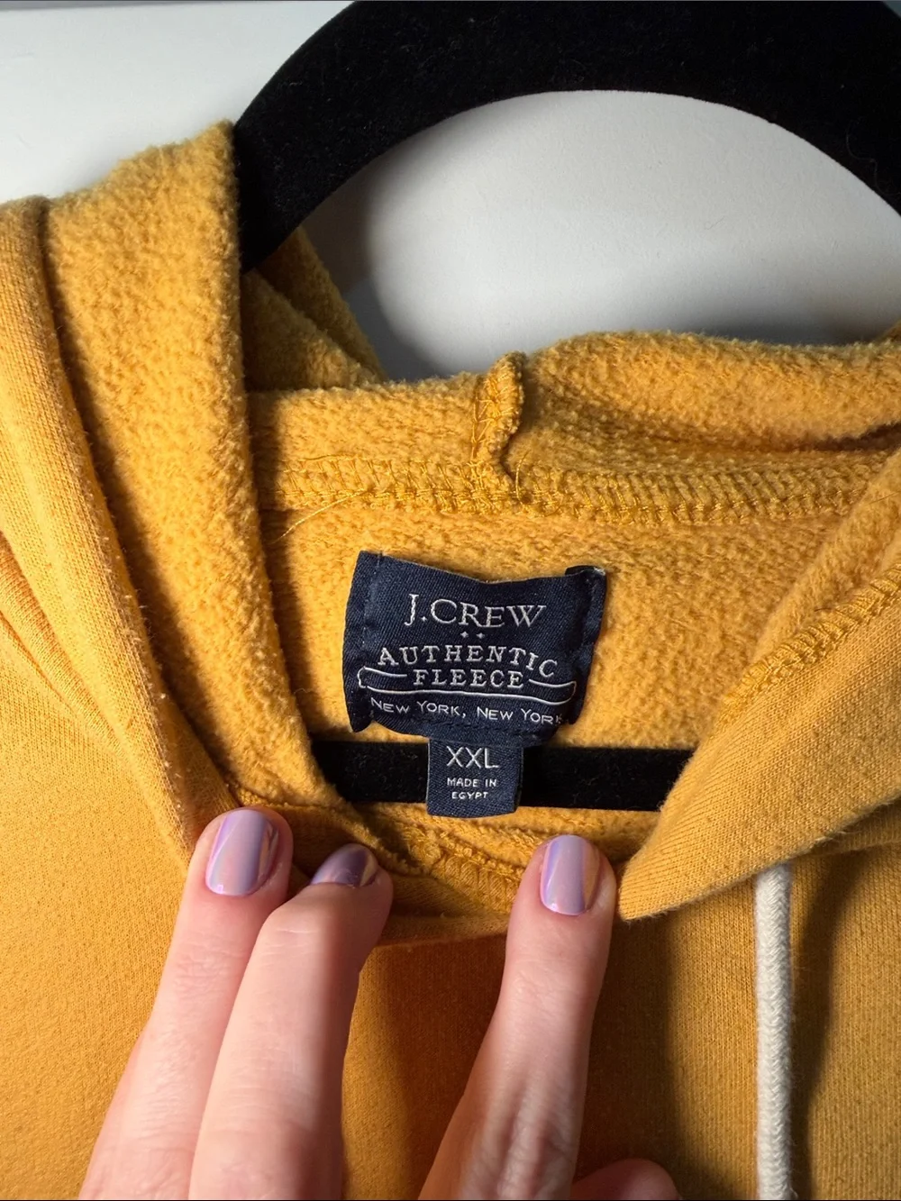 J. Crew Men's 2XL Mustard Yellow Pullover Hoodie